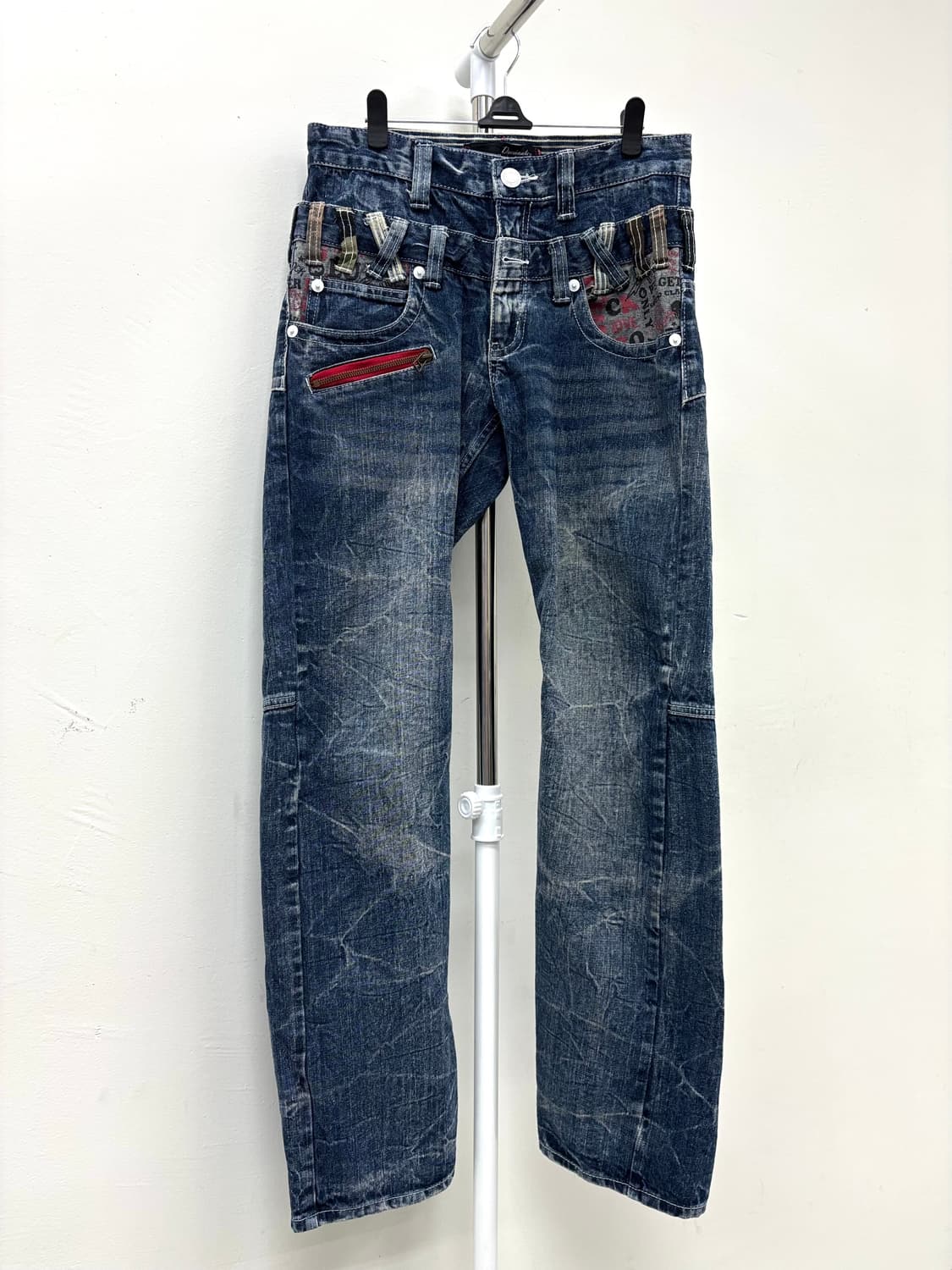 빈티지 키치 데님 팬츠 상품이미지1