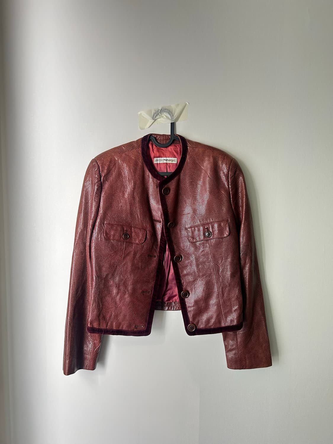 Armani 파이톤 레더 자켓 made in italy 상품이미지6