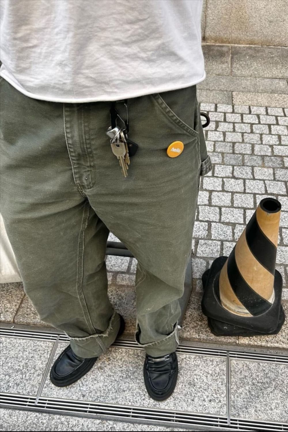 빈티지 칼하트 모스그린 싱글니 카펜터 팬츠 B11MOS 상품이미지2