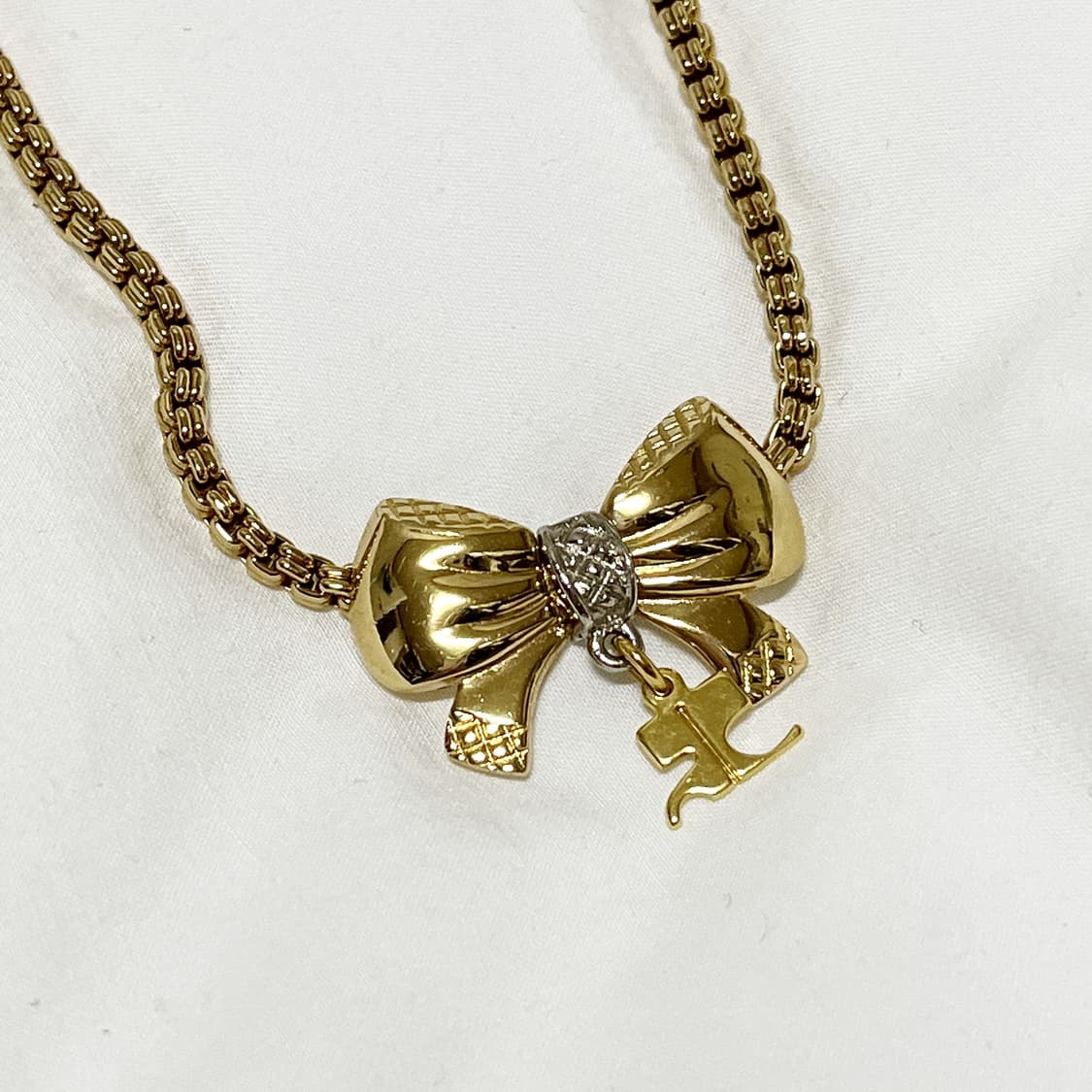 빈티지 ) courreges 쿠레쥬 꾸레쥬 빅리본 목걸이 상품이미지1