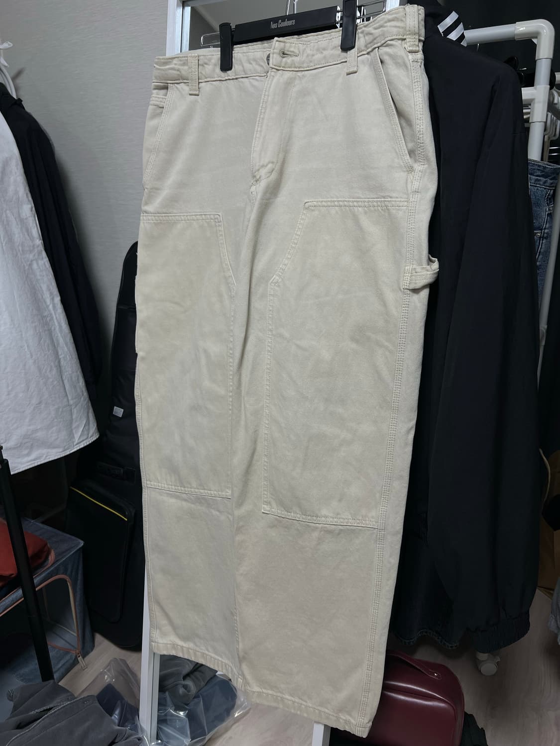 판매)자라 워시드 카펜터 포켓팬츠 스톤색상 32 새상품 상품이미지2