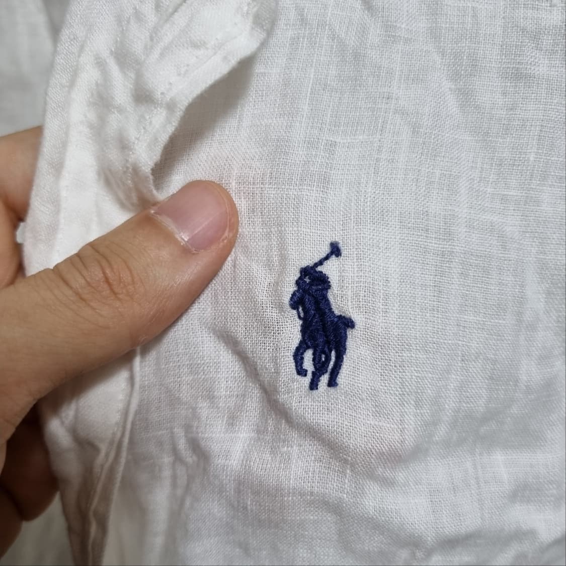 ( M ) 폴로 랄프로렌 린넨 셔츠 화이트 상품이미지2