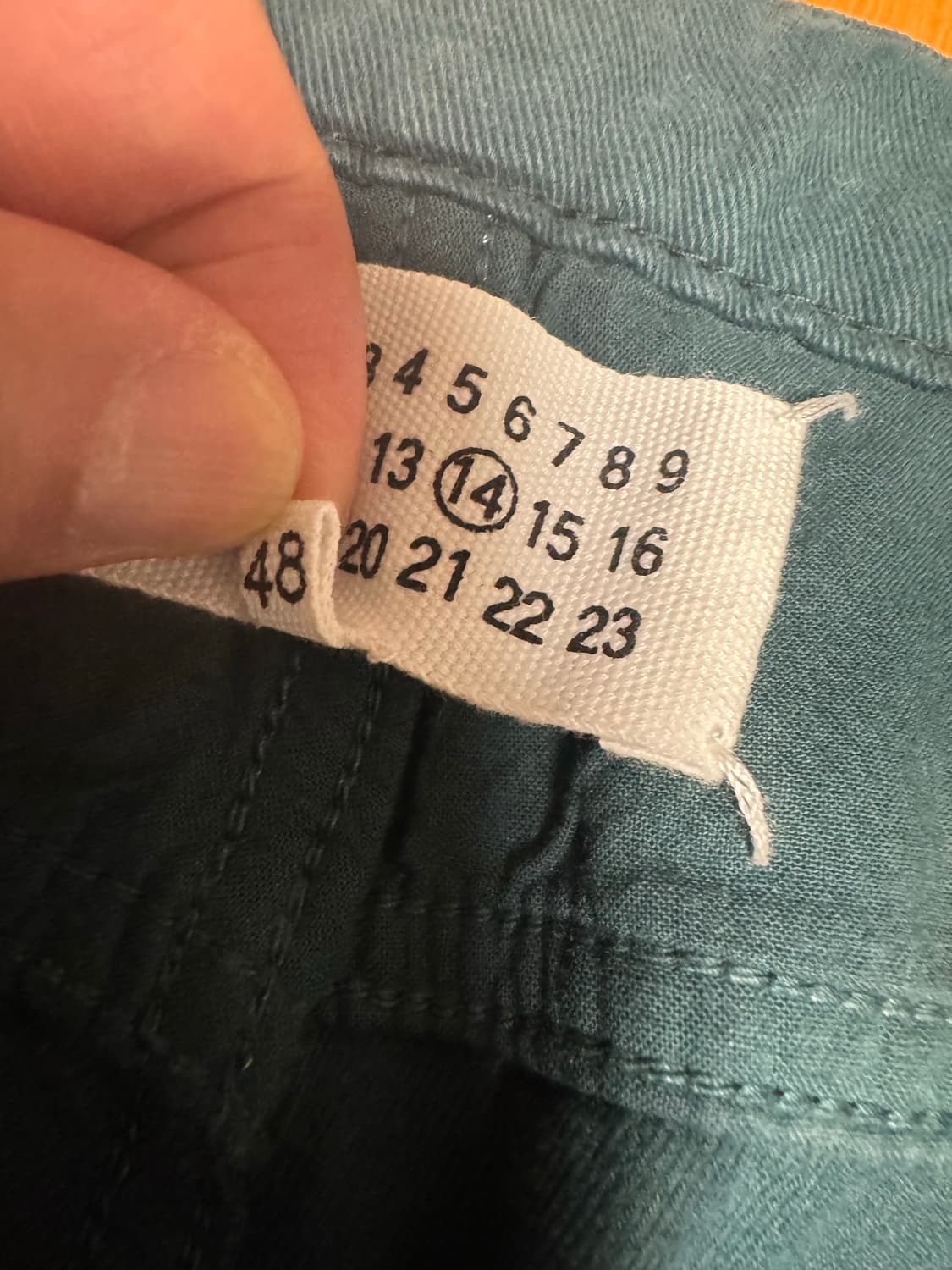 [48] 프랑스구매 마르지엘라 그린 컬러코튼 캐시미어 팬츠  상품이미지3