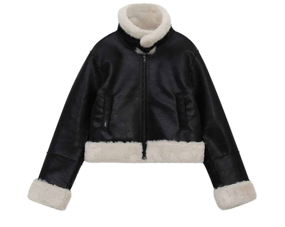 보헤미안서울숏무스탕 slim fit shearling jacket 네고O 상품이미지1