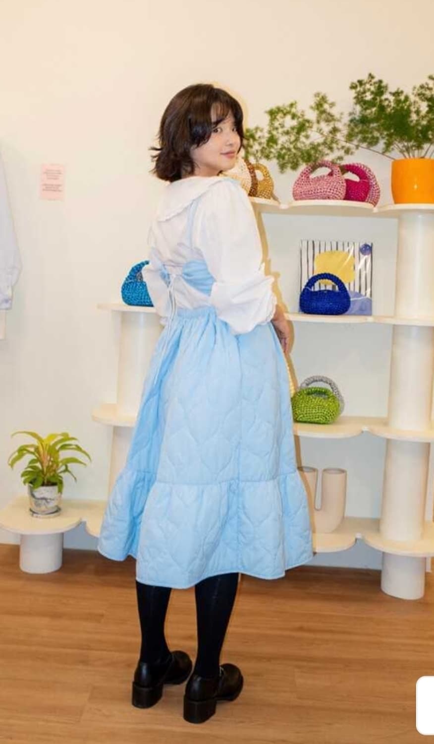 loves ugly 퀼팅 원피스. 자라 큐빅진주 블라우스 상품이미지2