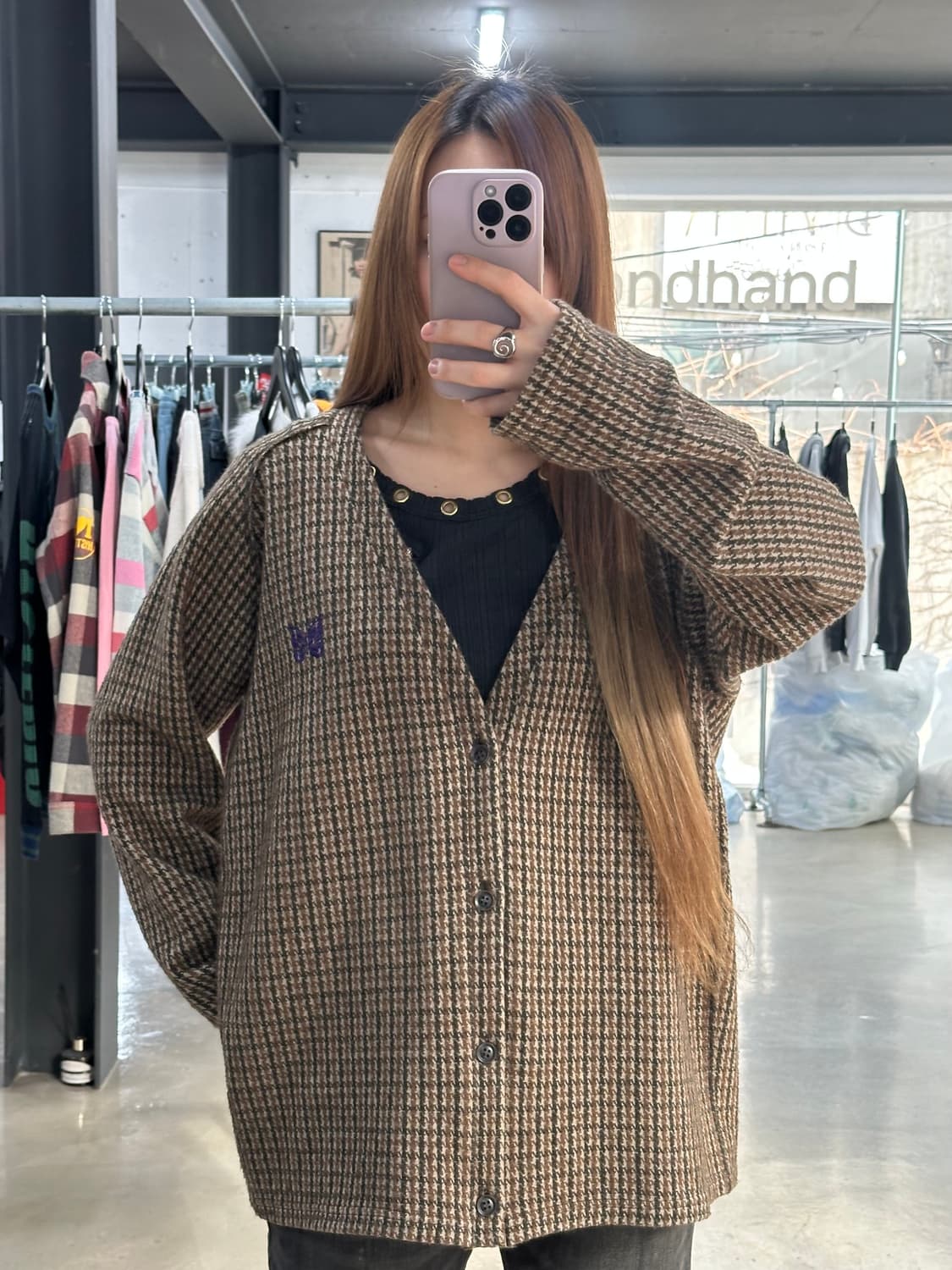 니들스 하운드투스 가디건 브라운 상품이미지1