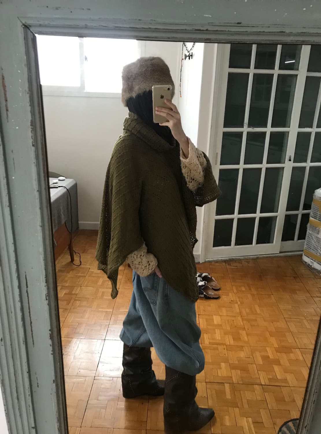 vintage turtle neck cape 상품이미지1