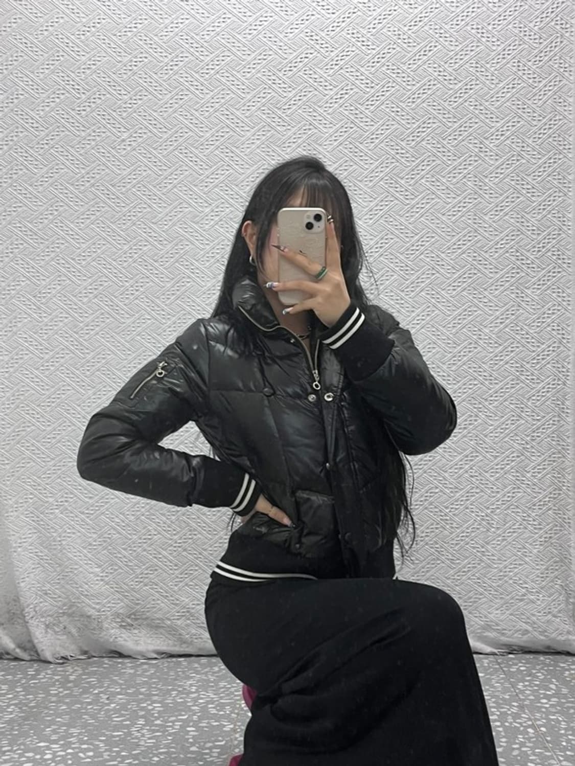 엄브로 올드스쿨 Y2K 빈티지 숏패딩 L C07882 상품이미지1