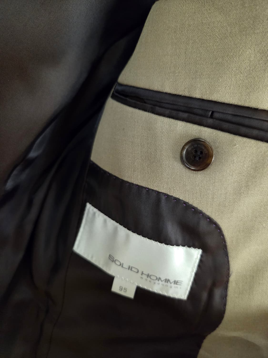 솔리드옴므 우영미95사이즈 베이지 자켓 상품이미지6