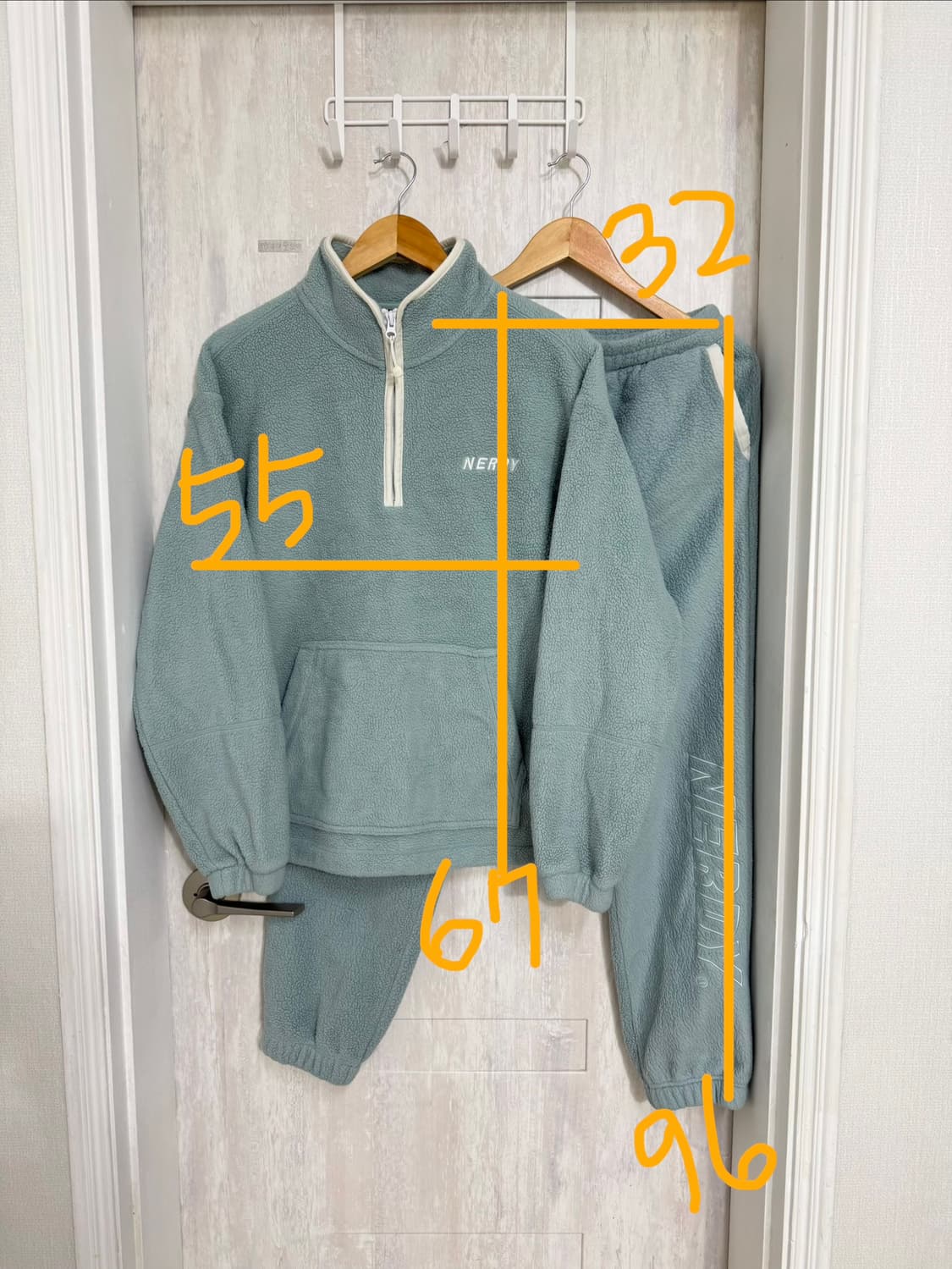 공용S / 널디 후리스 아노락 조거팬츠 셋업 세트 상품이미지2