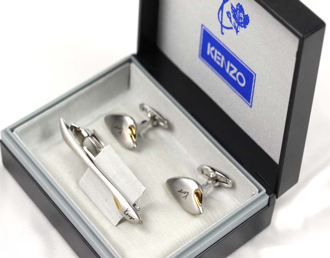 겐조 A등급 5.4cm 남자 명품 넥타이핀 커프스 세트 상품이미지1