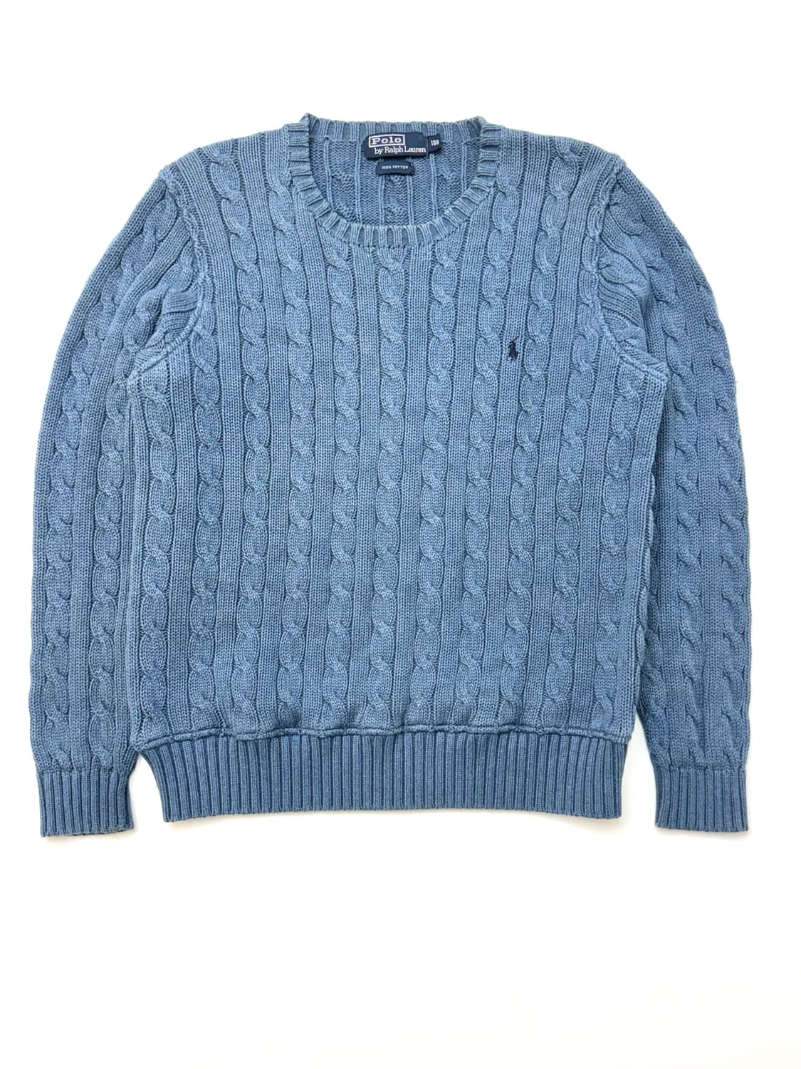 Polo 폴로 랄프롤렌 그레이블루 케이블 니트 상품이미지1