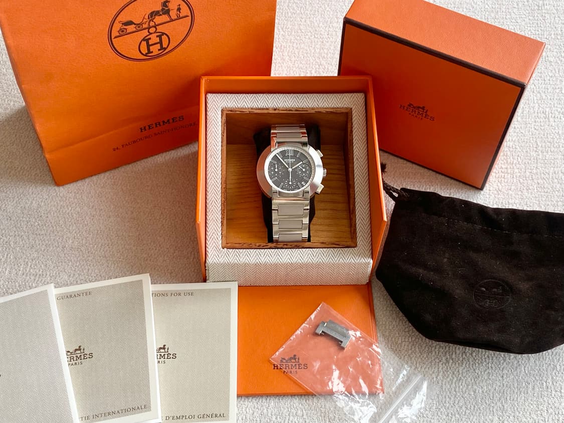 에르메스 노마드 NO1.910 남성용 쿼츠 39mm 펜더 다이얼 크로노 상품이미지2
