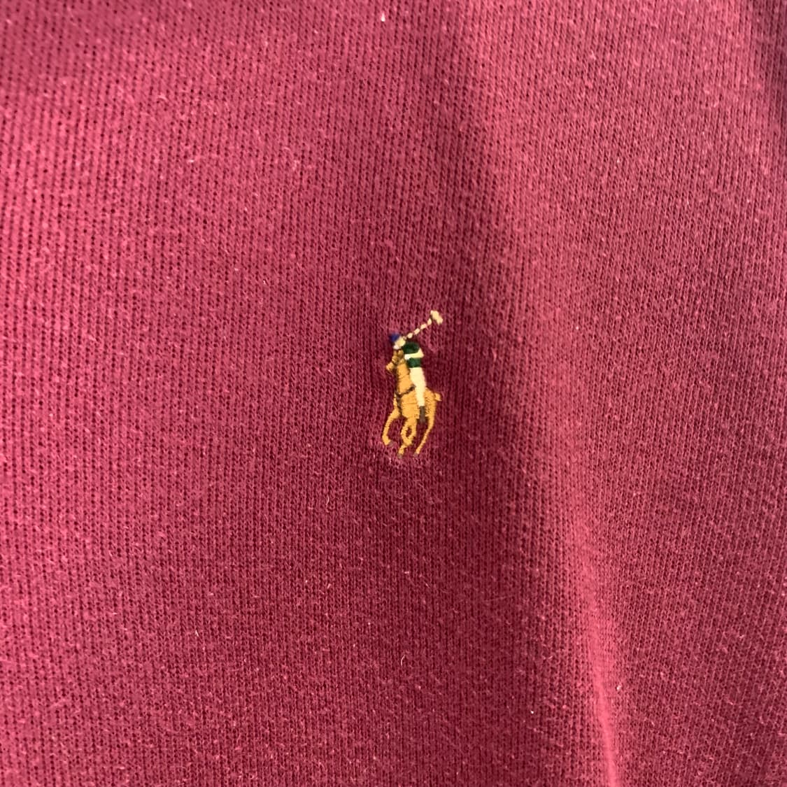 폴로 랄프로렌 QR 신형 버건디 반집업 니트 상품이미지3