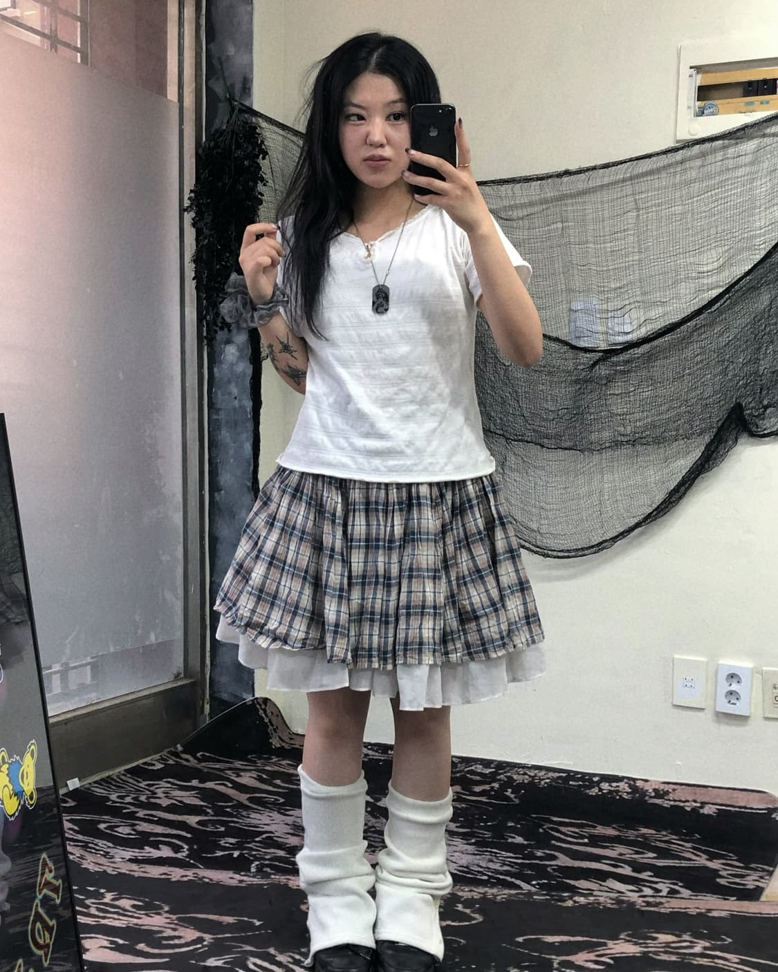 GAP 화이트 블루 데일리 모리 코디 상품이미지4