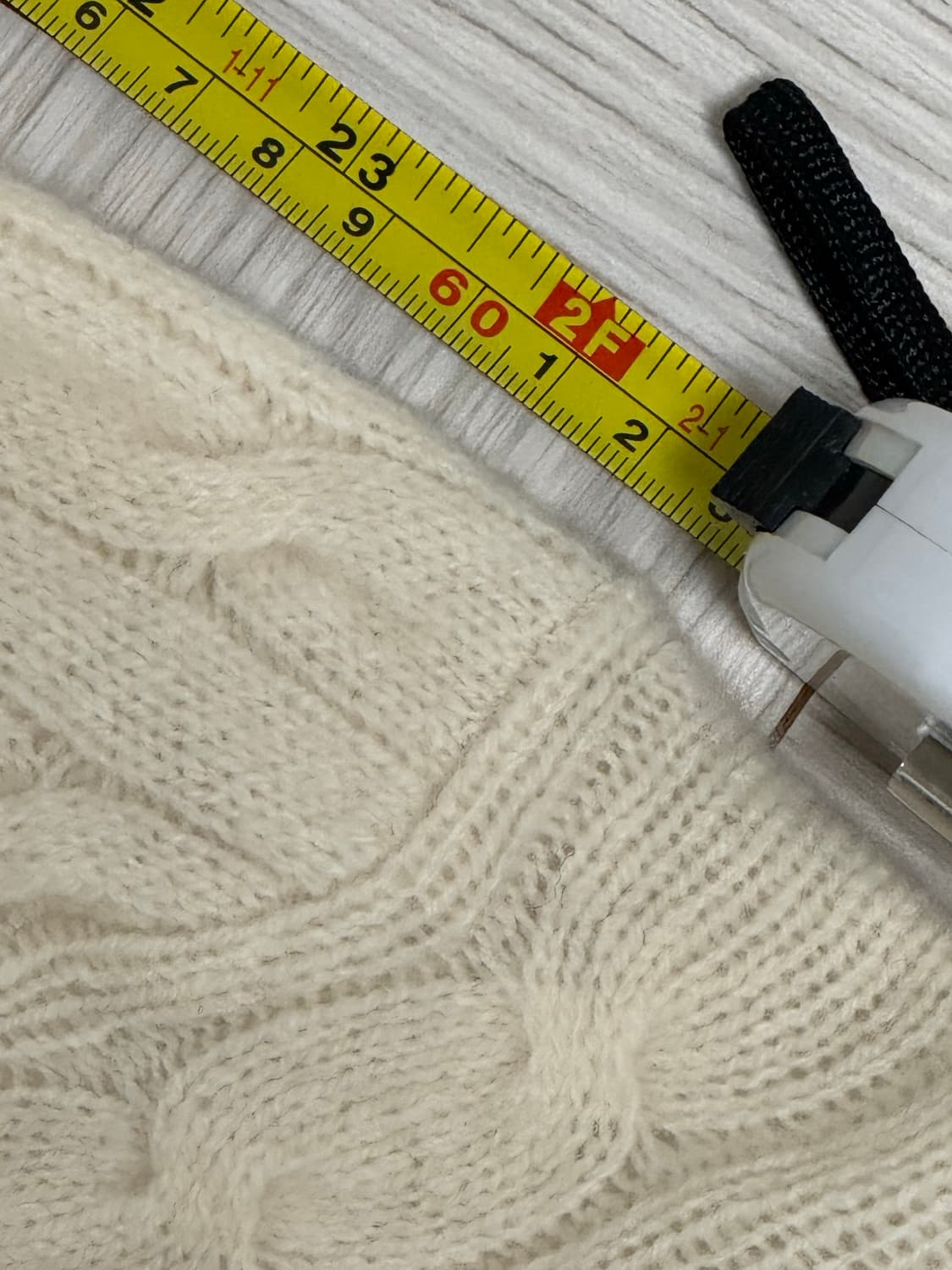 폴로 케이블니트 아이보리 라지 상품이미지5