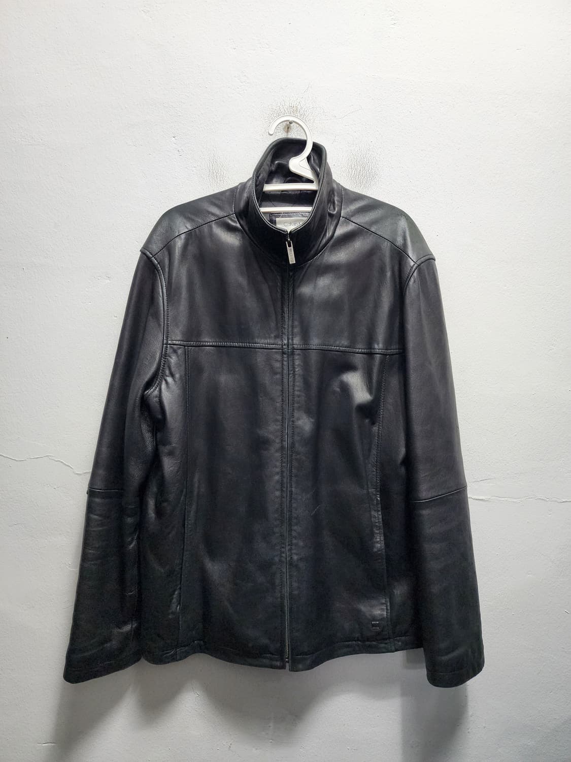 캘빈클라인 누빔 스틸로고 가죽자켓 상품이미지2