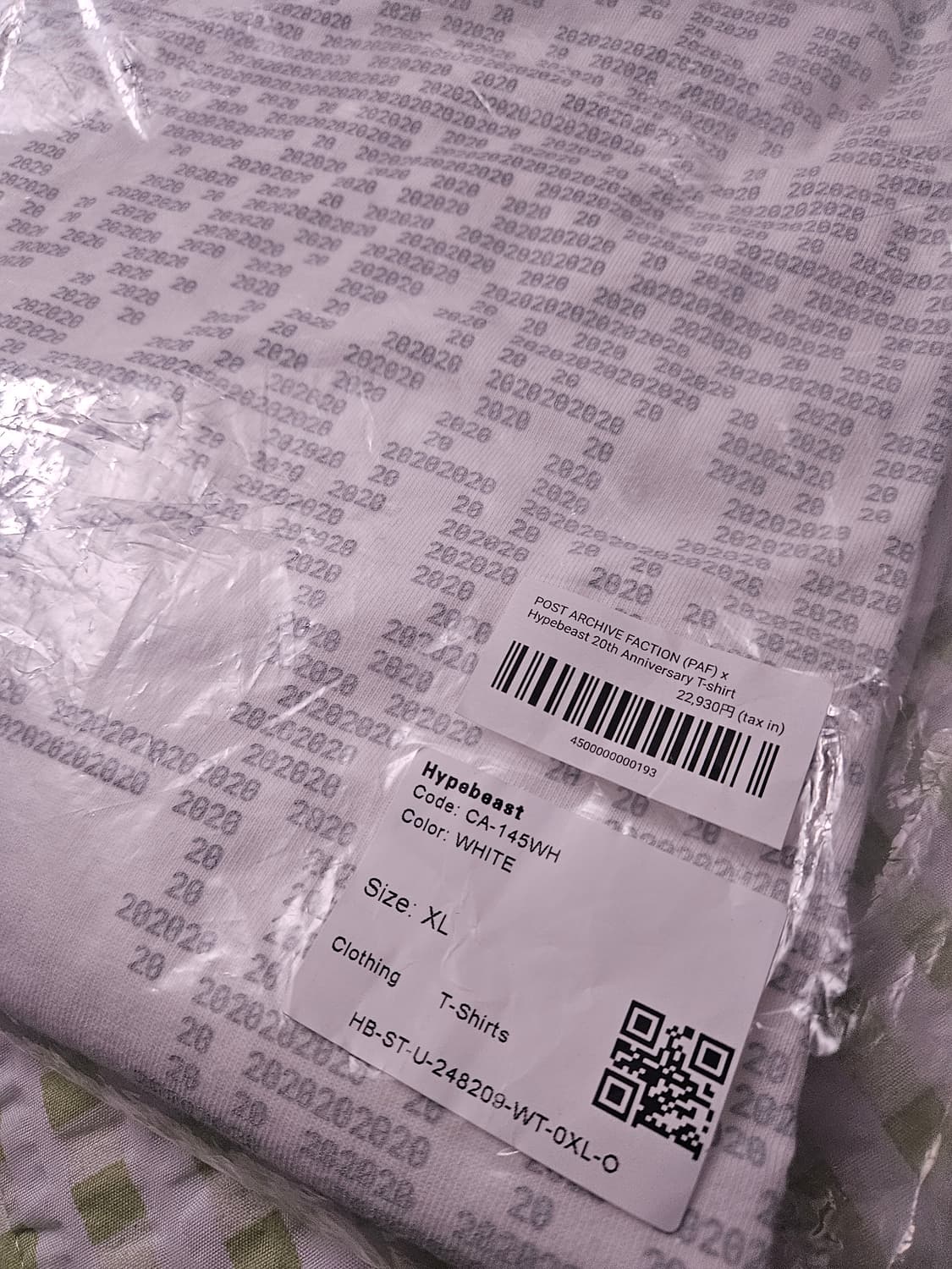 포스트 아카이브 팩션 하입비스트 20주년 기념 티셔츠 상품이미지8