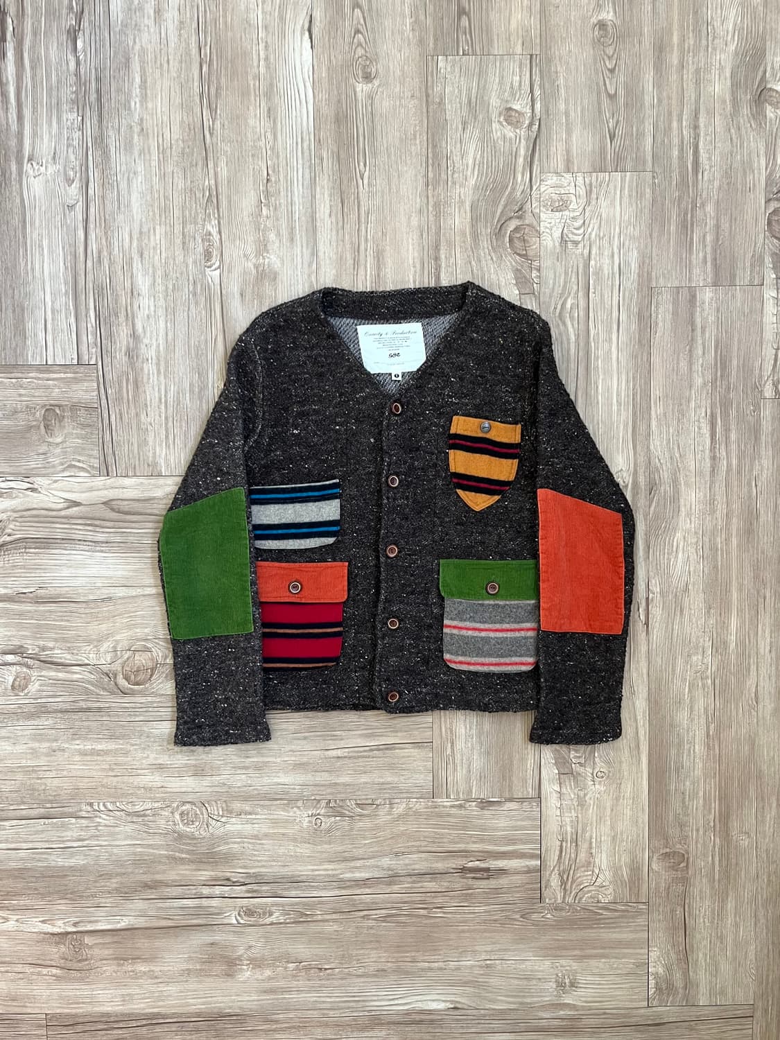 GO SLOW CARAVAN 패치워크 가디건 상품이미지1