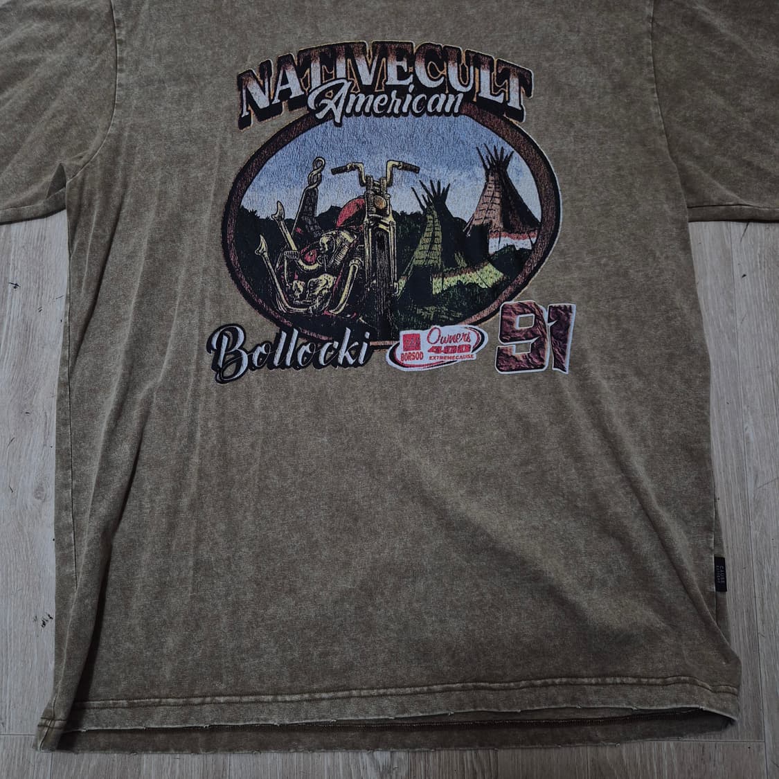 EXTREME CAUSE 워싱 아메리칸 그래픽 프린팅 반팔티셔츠 2XL 상품이미지3