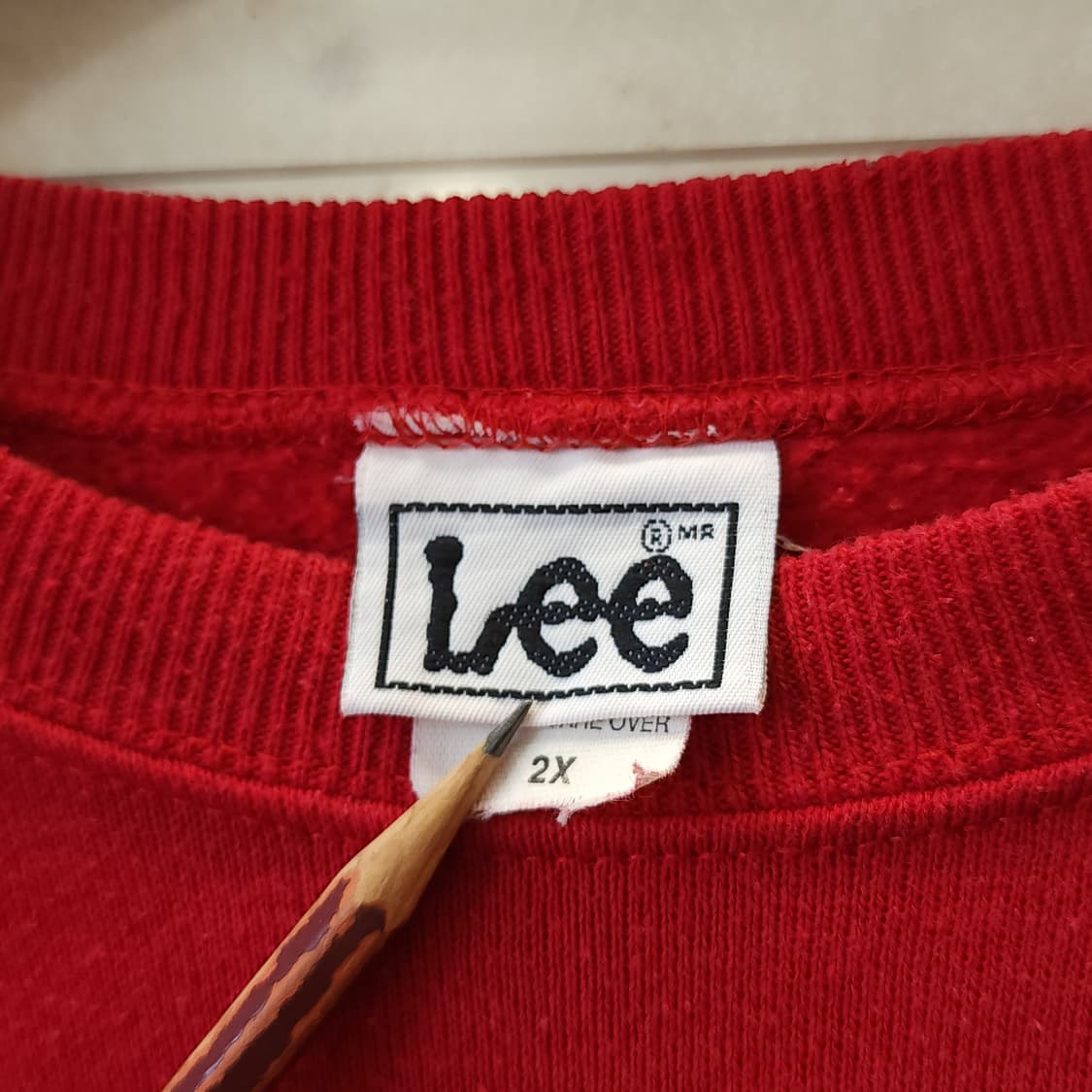 90s Lee 빈티지 스웻셔츠 플레인 스웻셔츠 파스텔 블루 페이딩 xl 상품이미지5