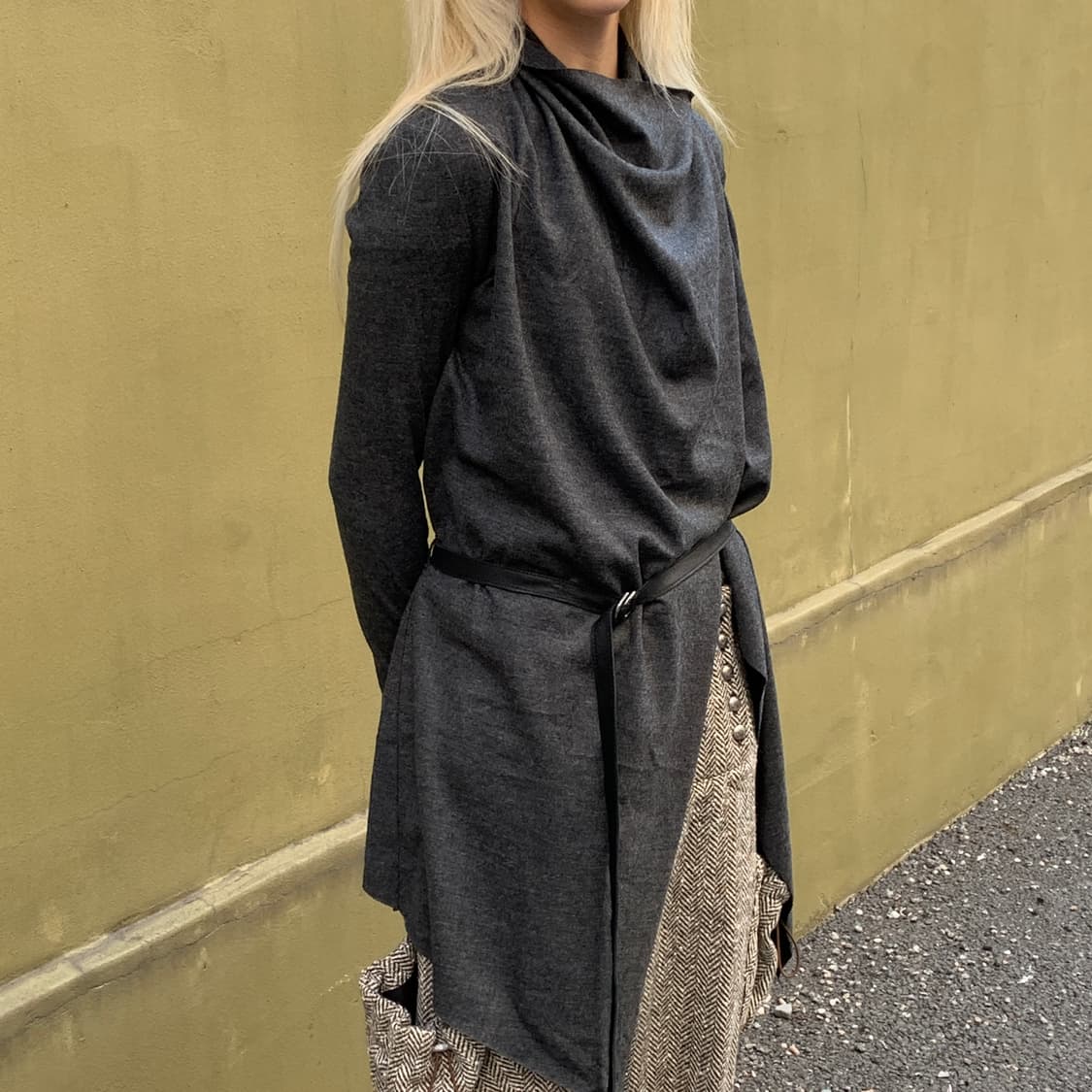 헬무트랭 드레이프 925실버참 랩 가디건 상품이미지2