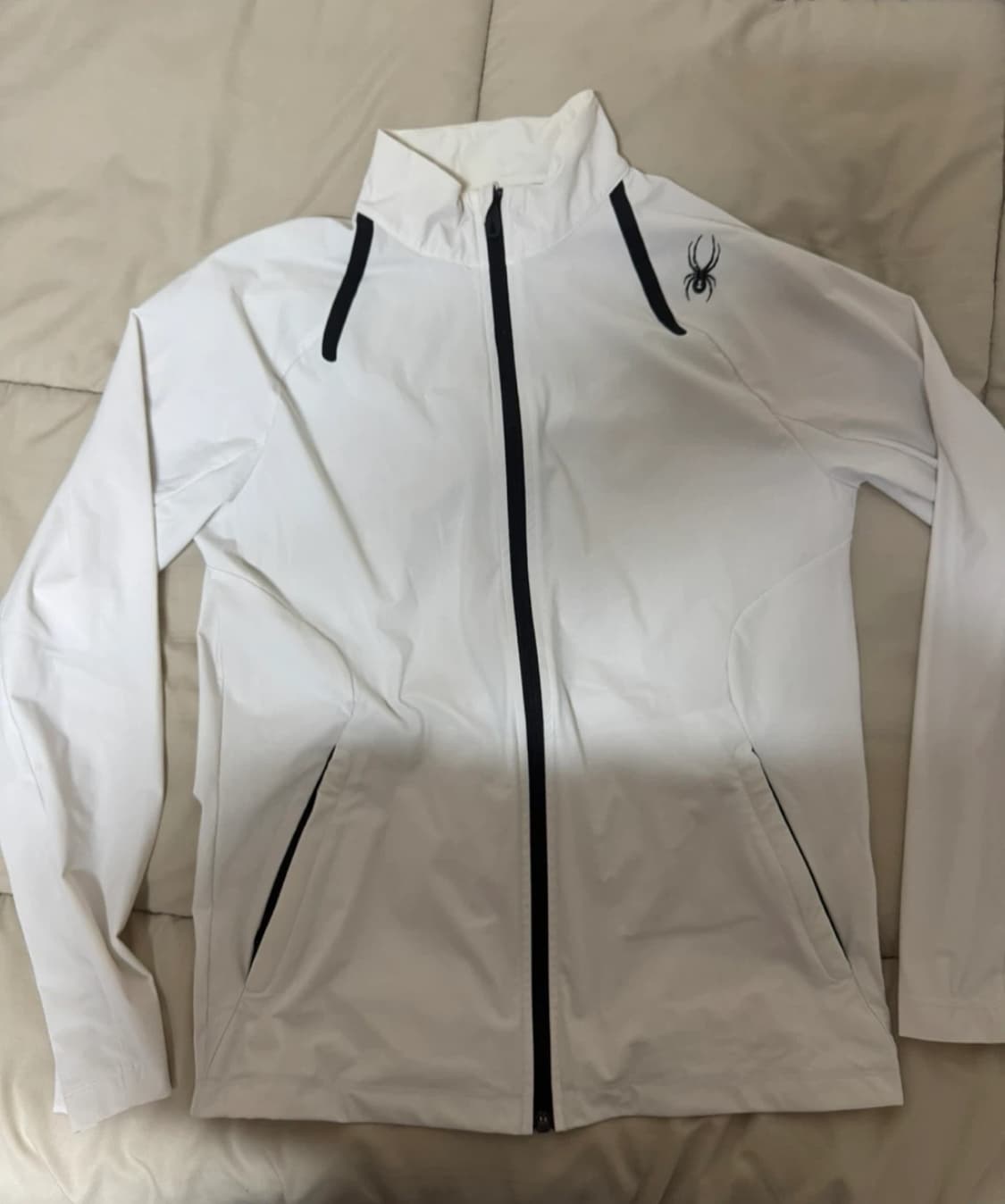 스파이더 냉감 트리코트 셋업 집업 화이트M 상품이미지1