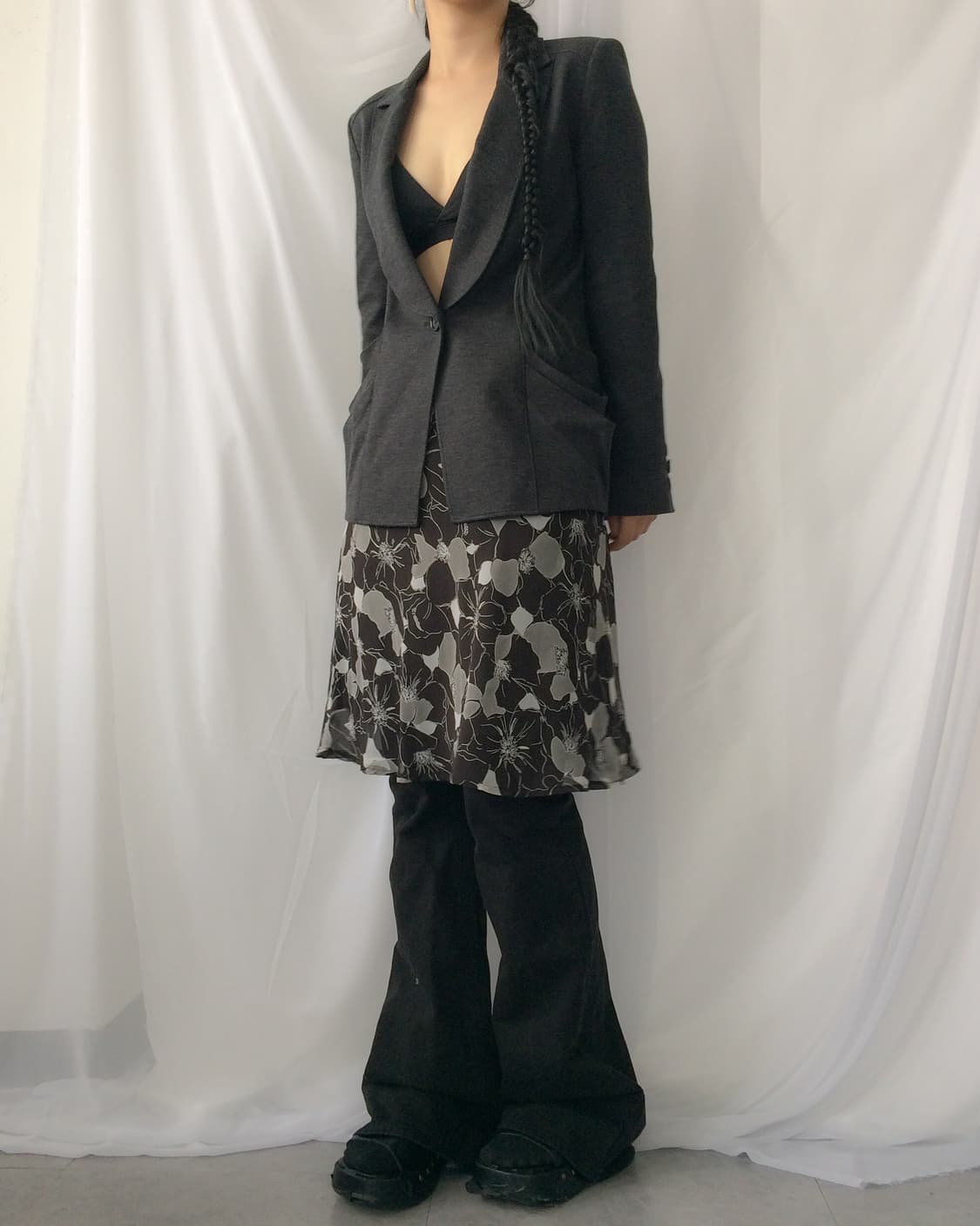 pattern printing midi skirt 상품이미지6