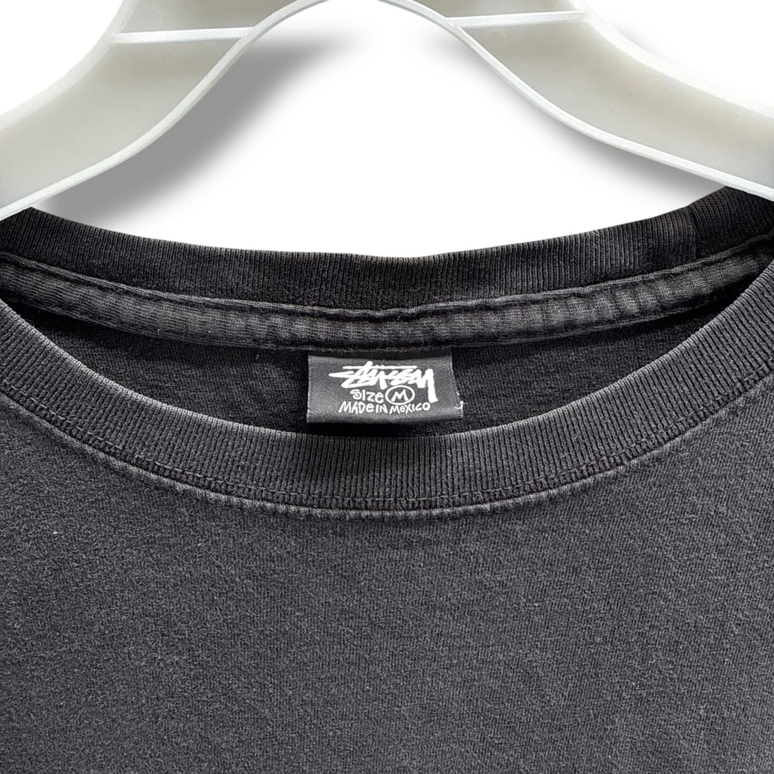 [M] 스투시 블랙 배이직로고 반팔티 상품이미지4