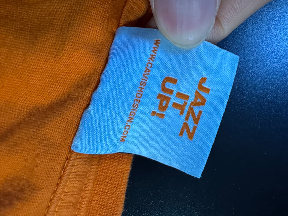 카비시 뒷 프린팅 오렌지 롱슬리브 긴팔 티셔츠 L 상품이미지5