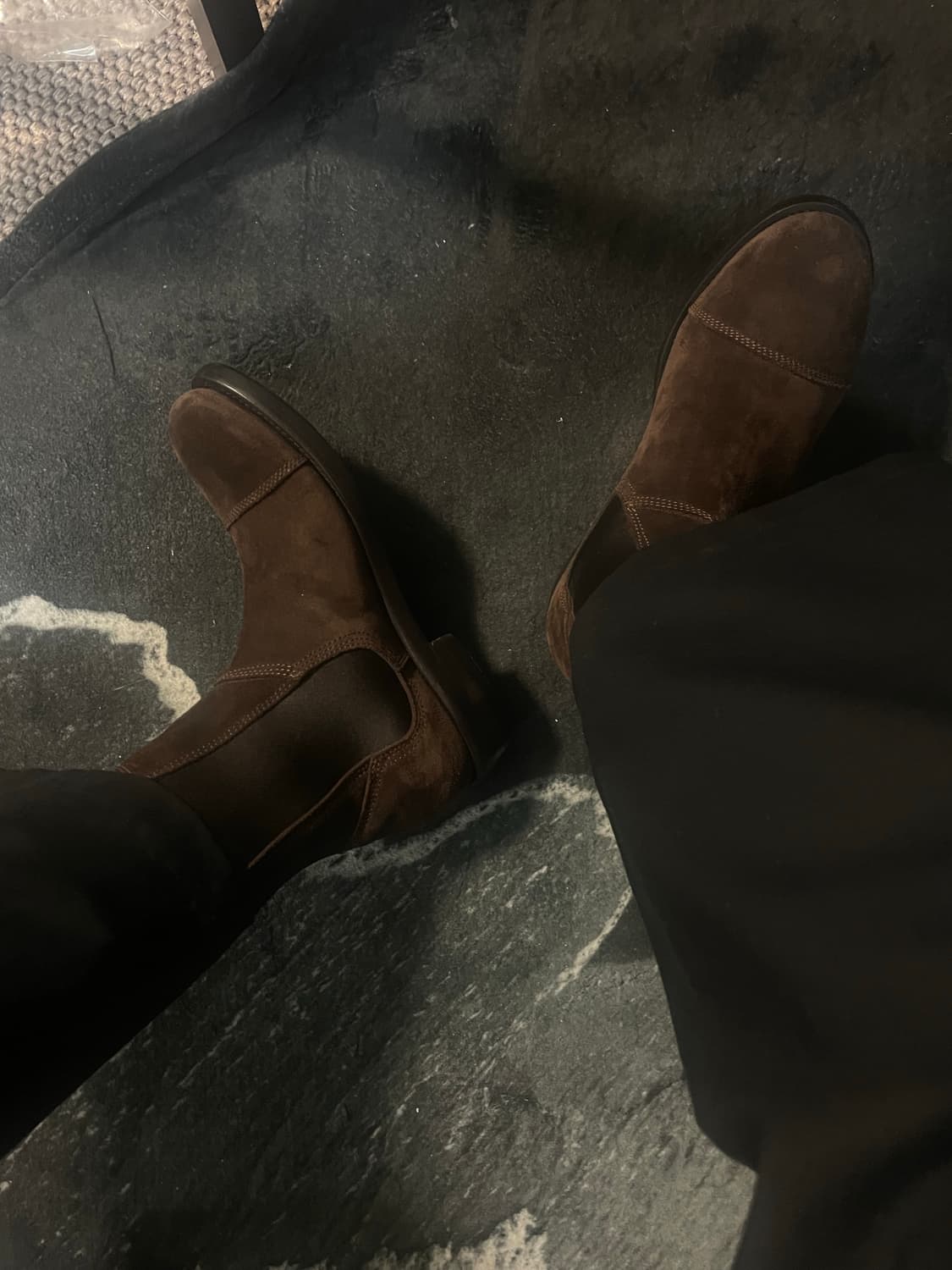 부테로 다크브라운 스웨이드 첼시부츠 40size 상품이미지1
