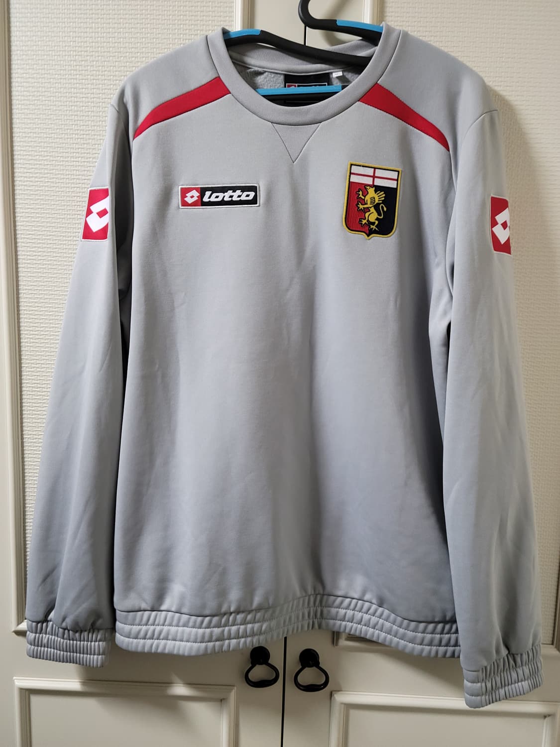 Lotto 제노아FC 이탈리아 그레이 캐주얼 스웨트탑 트레이닝웜업 맨투맨 상품이미지1