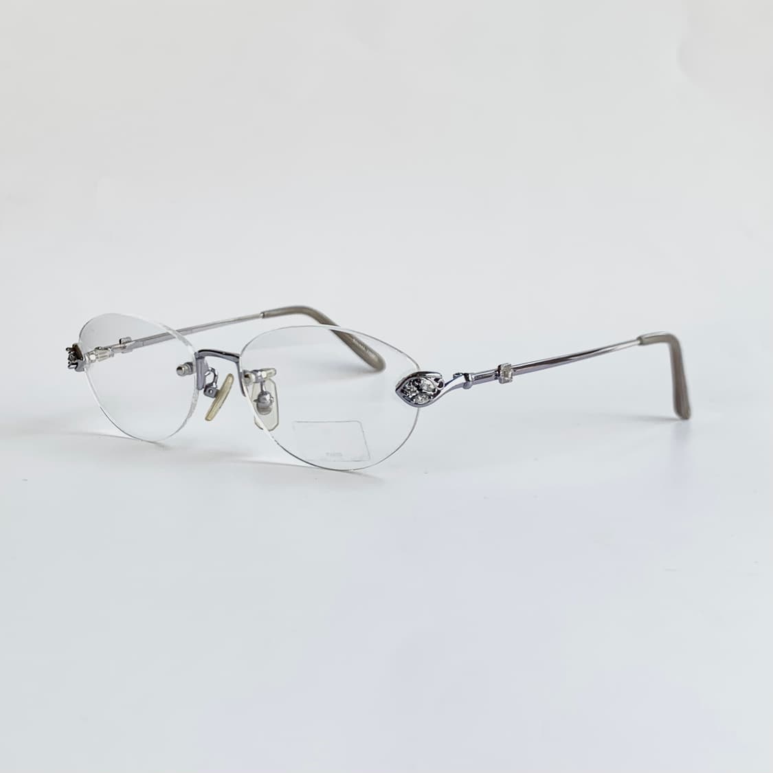 [픽키-730] 데드스탁 무테 큐빅 포인트 유니크 빈티지안경 상품이미지3