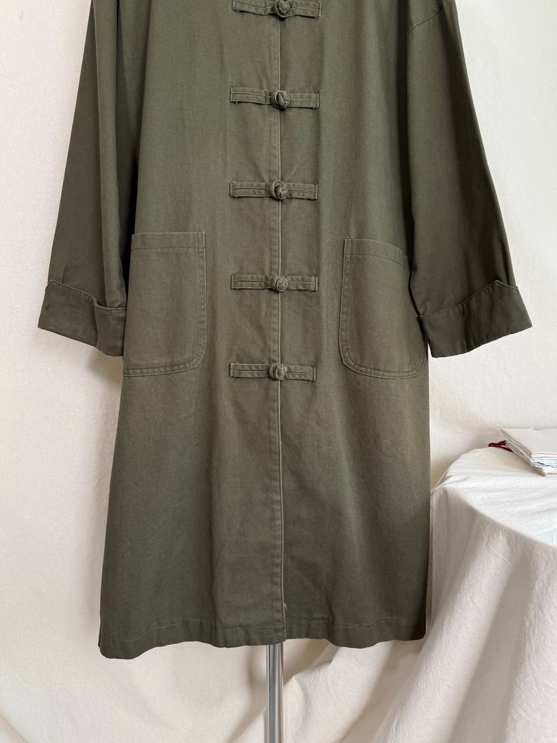 Merlot China Button Coat 상품이미지5