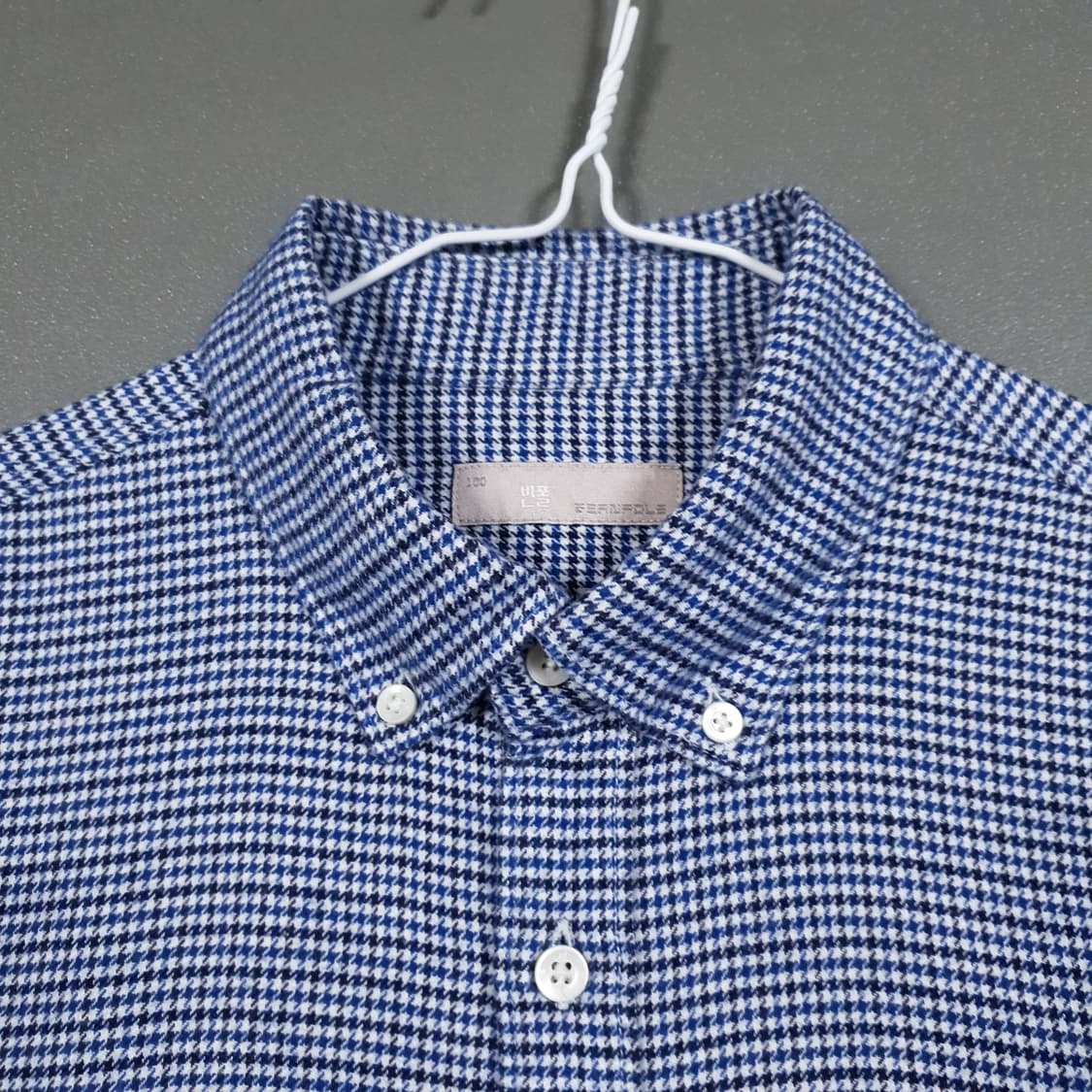 L) 빈폴 신형 20fw 2도 하운드투스 셔츠 버튼다운 나노체크 남방 상품이미지5