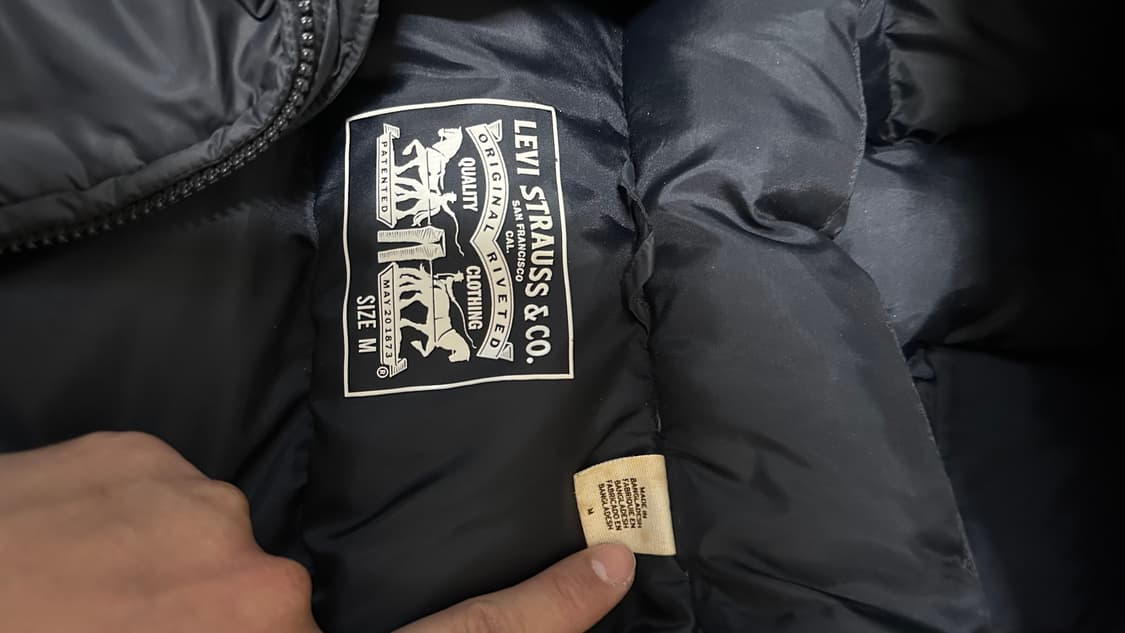 리바이스 블랙 후드 패딩 점퍼 상품이미지7