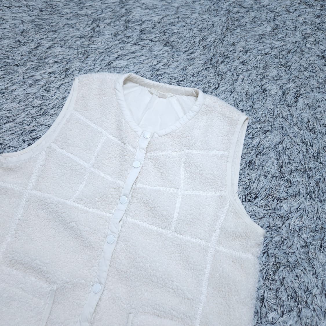 팬텀골프)90 여자 아이보리 방풍패딩조끼 양털조끼 / 왕눈이샵 상품이미지3