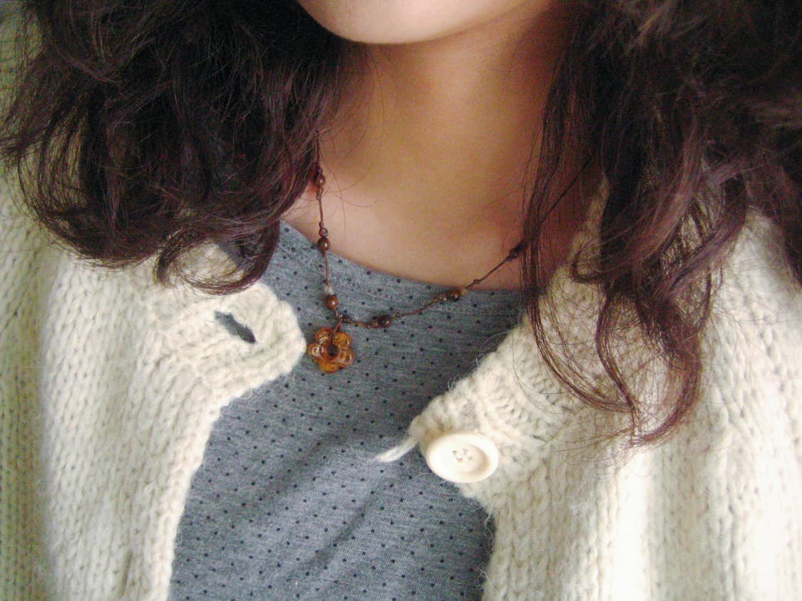pumkin san-flower necklace 펌킨 산플라워 목걸이 상품이미지5