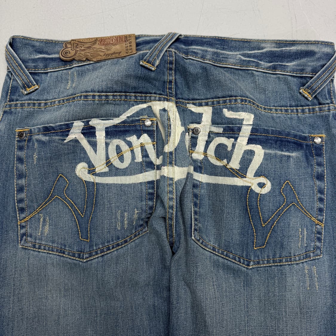 본더치 Y2K 빅로고 새깅 워싱 데님팬츠 상품이미지6