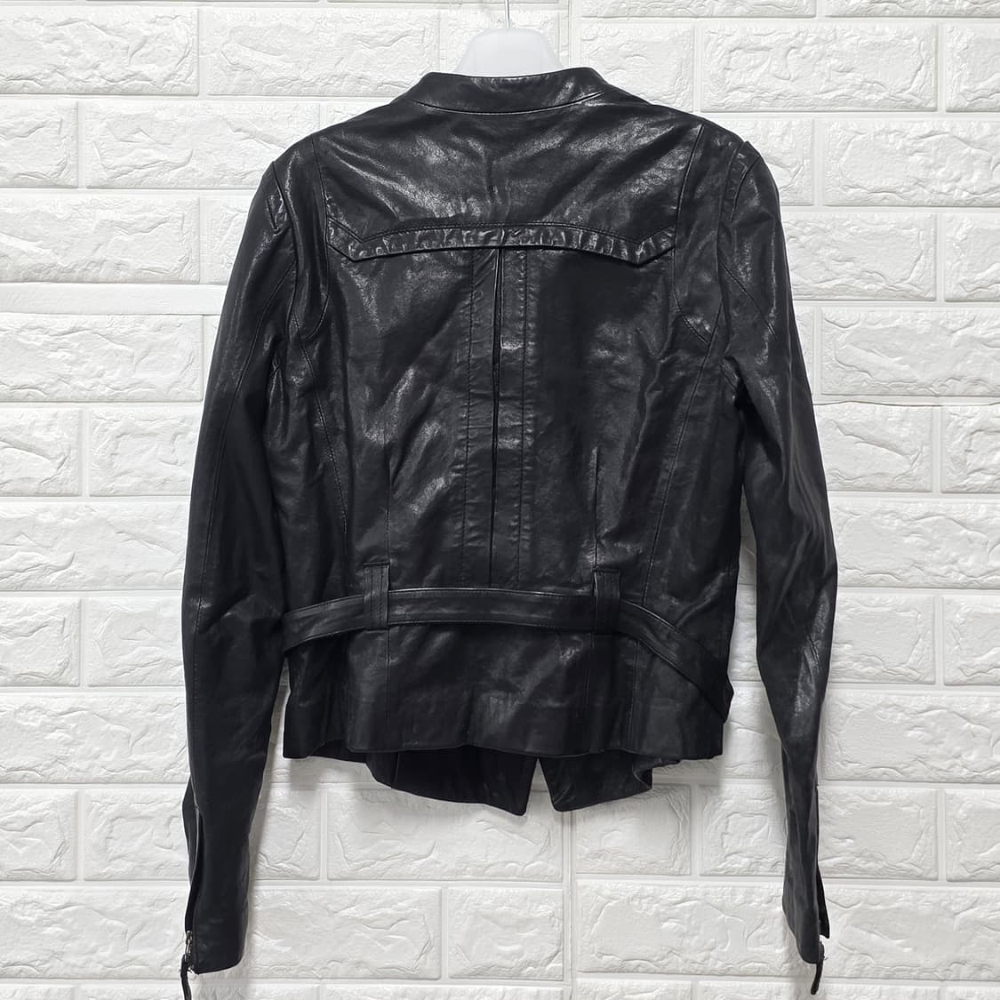 택포_ 블랙 양가죽 라이더 자켓 S 상품이미지4