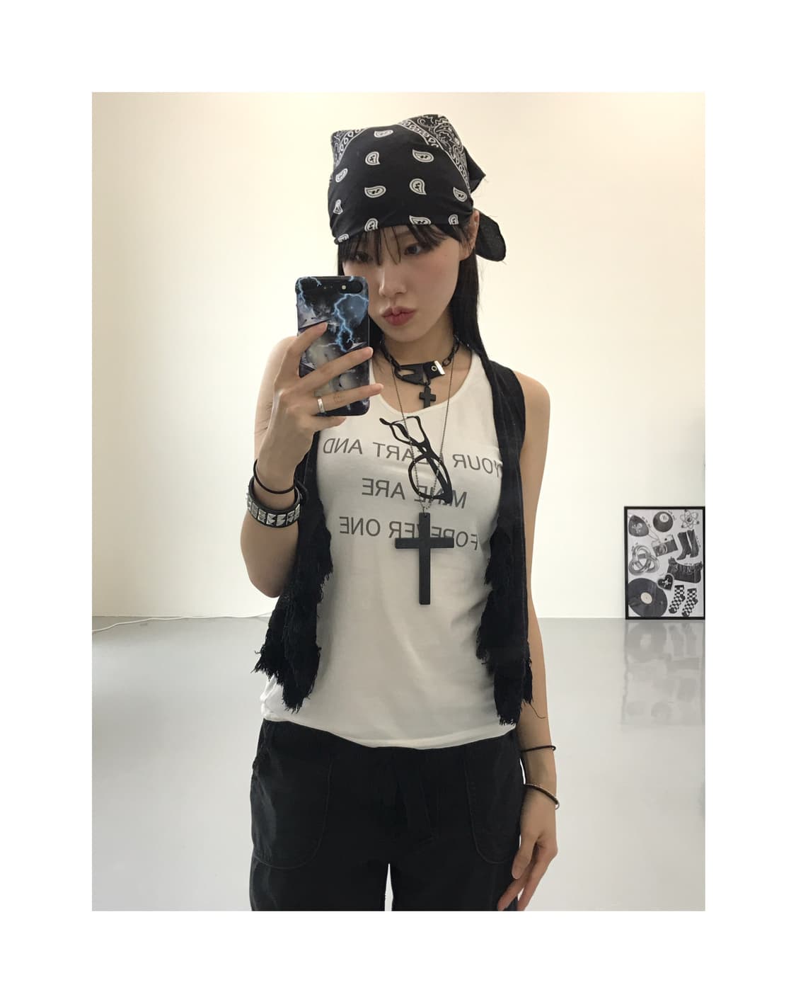 Jpn Kitsch Graphic Sleeveless 상품이미지1