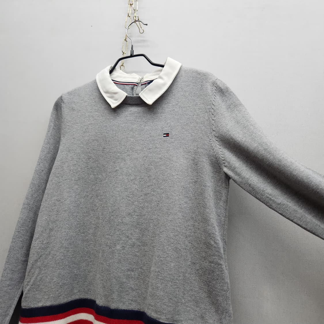 타미힐피거 레이어드 니트/셔츠 S 상품이미지2