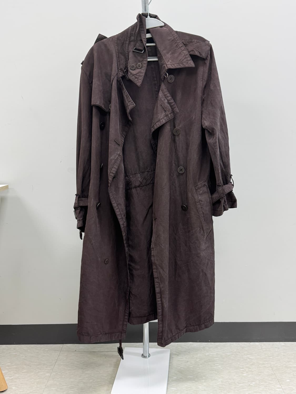 버버리 런던 남성 실크 트렌치 코트 48 R 상품이미지1