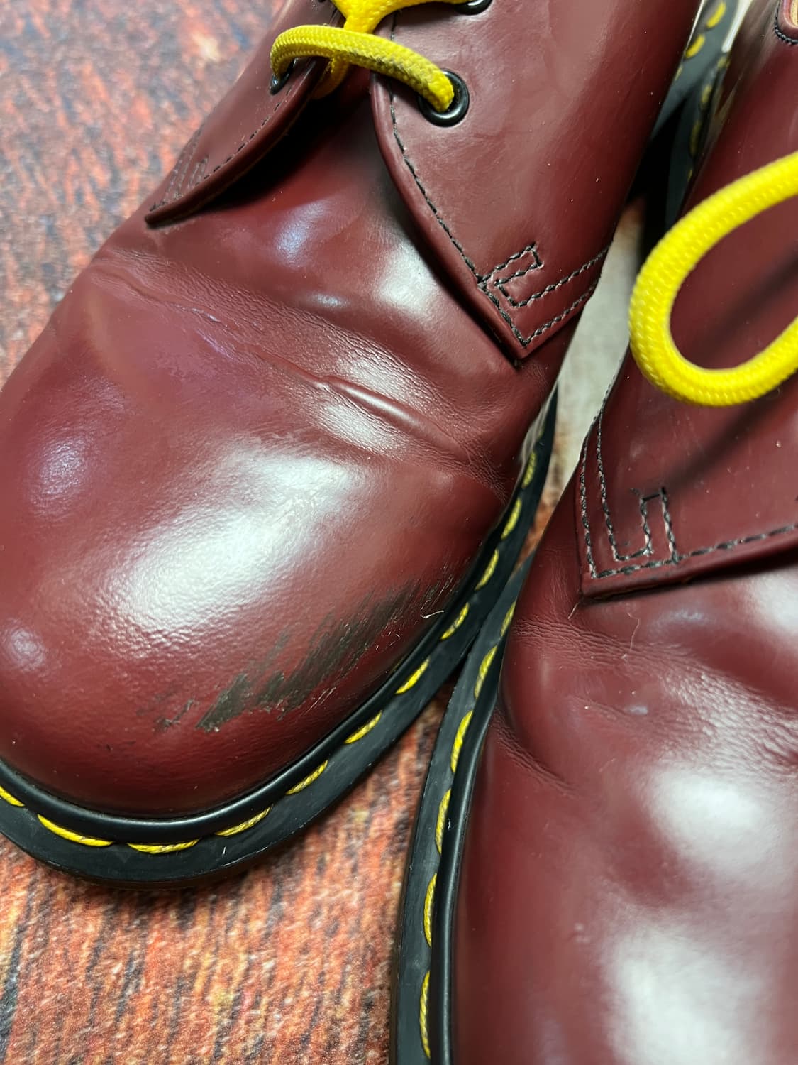 [250] 닥터마틴 1461 체리레드 3홀 로퍼 UK6 상품이미지5