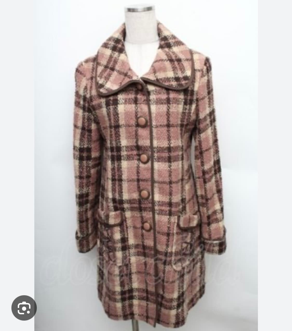 엑시즈팜 딸기우유 핑크 체크 코트 /라떼갸루 리즈리사 리즈멜로 트랄랄라 상품이미지2