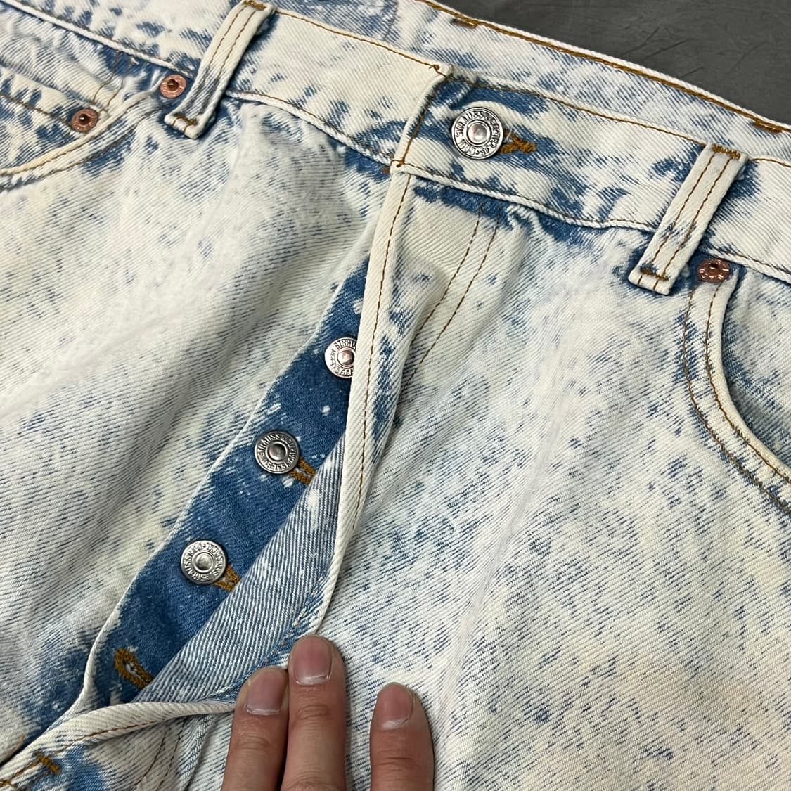  USA 리바이스 501 돌청 데님 팬츠 y14806 상품이미지4