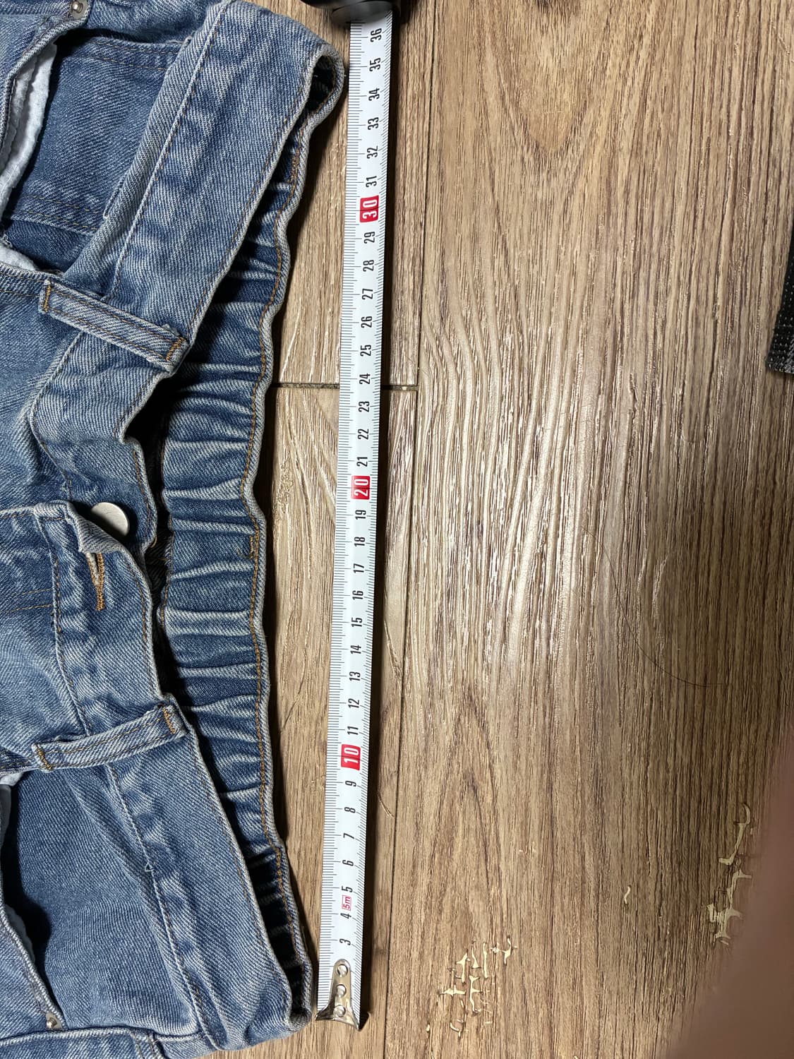 워싱 와이드 데님 연청 상품이미지5