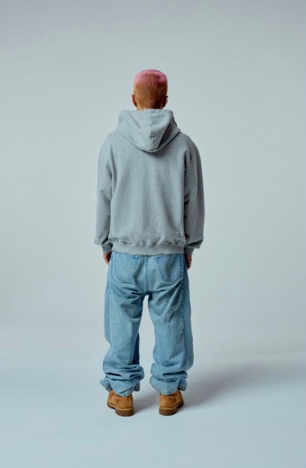 새상품) 이이이알알알 eeerrr 데미지 워싱 후드집업 그레이 상품이미지3