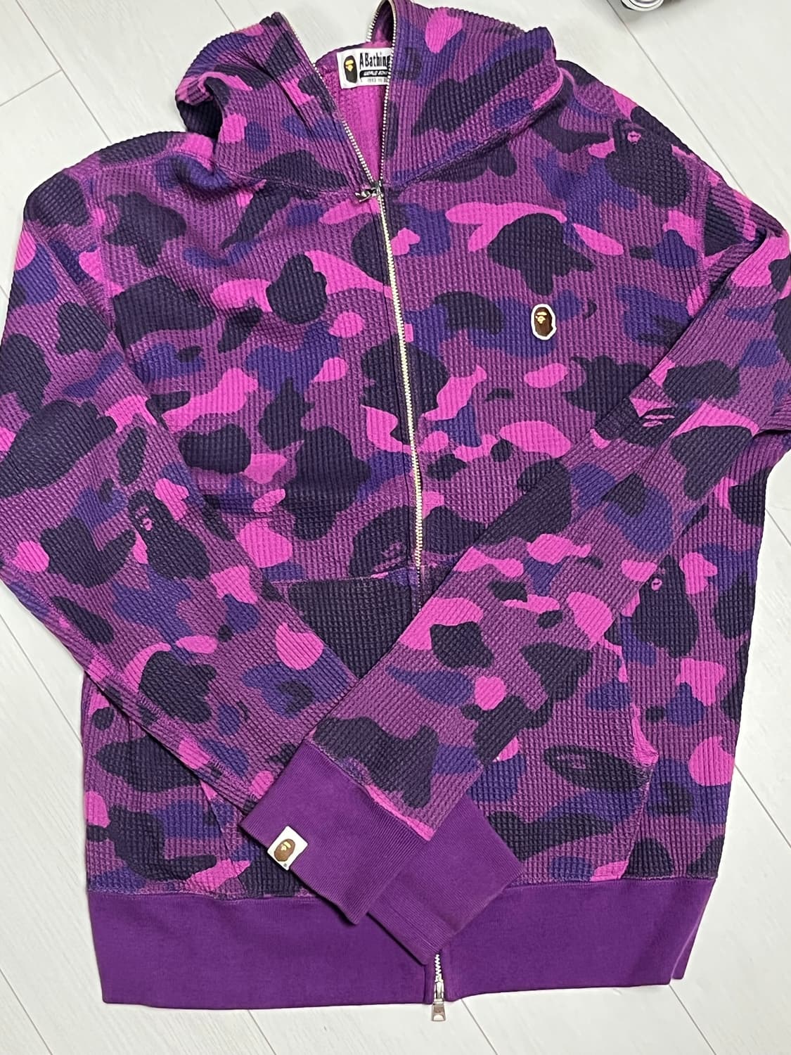 베이프 퍼플 카모 후드 집업 상품이미지1