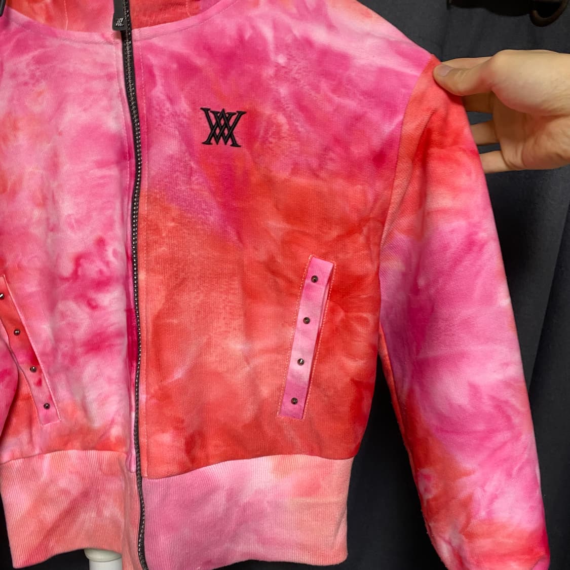 어뉴 골프 오버핏 져지 후드집업 XS 상품이미지5